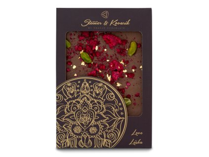 S&K Mandala lásky, tabulková mléčná čokoláda s vanilkou 80 gr