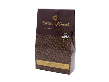 S&K Mandle v hořké čokoládě se skořicí, papírová taška 100 gr