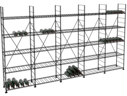 Atelier du Vin Základní regál na víno 170x303x33 cm 5 modulů, L' Atelier du Vin