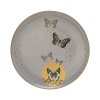 Goebel Šedý dezertní talíř Šedí motýli 22.5 cm