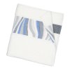 Feiler WAVE BLUE BORDER osuška 68 x 150 cm white - grey