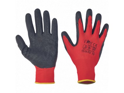 Polyesterové rukavice HS-04-012 máčené v m latexu
