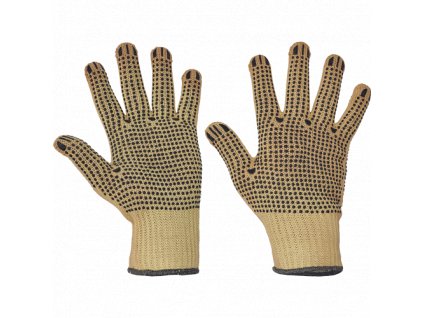Protipořezové rukavice CHIFFCHAFF, Kevlar úplet s PVC terčíky