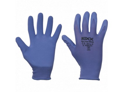 Nylonové rukavice VERY VIOLET s latexovým povrchem pro lepší uchycení