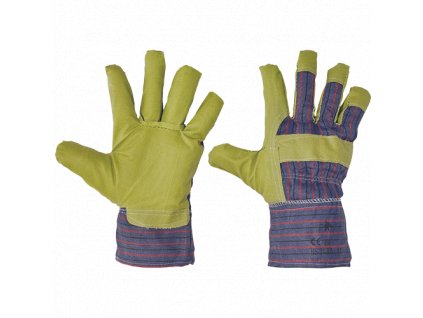 Zimní kombinované rukavice HS-01-005, dlaň z vinylu hřbet bavlna / polyester
