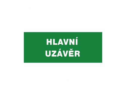 Značení - HLAVNÍ UZÁVĚR