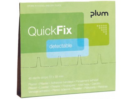Náhradní balení náplastí QuickFix s identifikovatelnými vlákny do zásobníku DETECTABLE