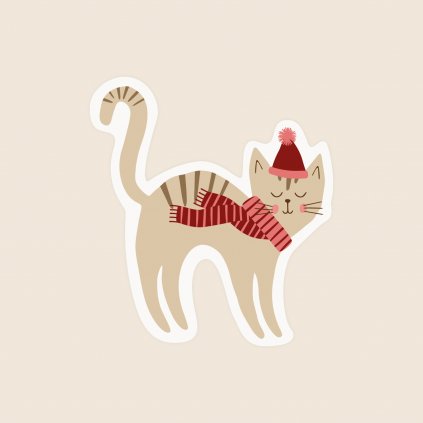 sundavací nálepka kočka formace design