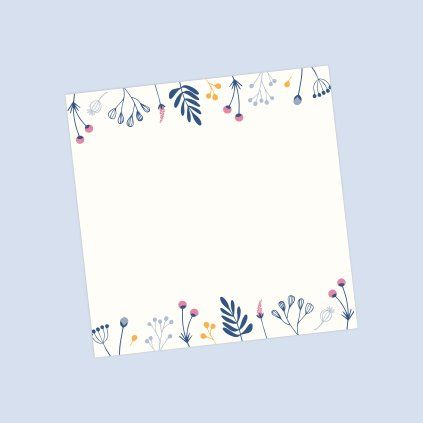 samolepici postit flora kytky