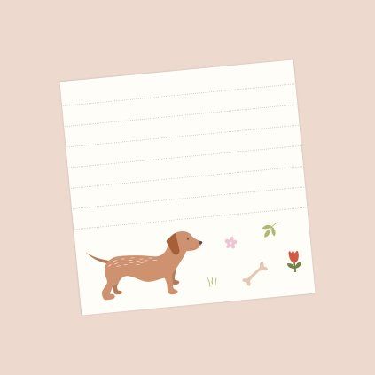 samolepici postit jezevcik formace