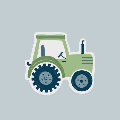 samolepka traktor den deti