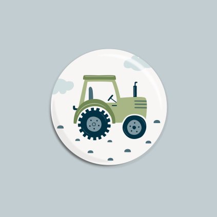 placka zeleny traktor formace design