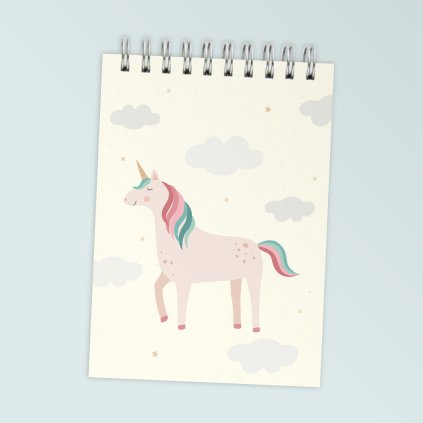 Mini skicak jednorozec fomrace design