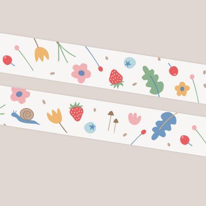 samolepící papirova washi paska les