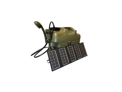 rechargeable camping shower 25l solar 10w