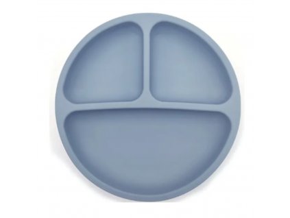 silikonový talíř modrý