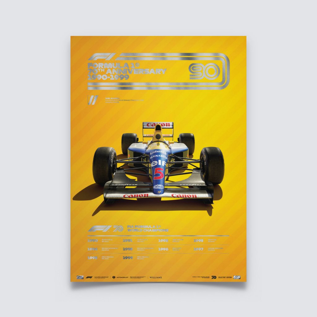 Posters | Formula 1® - Decades - Williams - 1990s | Collector's Edition
