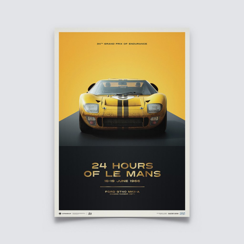 Posters | Ford GT40 - XGT-1 - 24H Le Mans - 1966 | Collector’s Edition