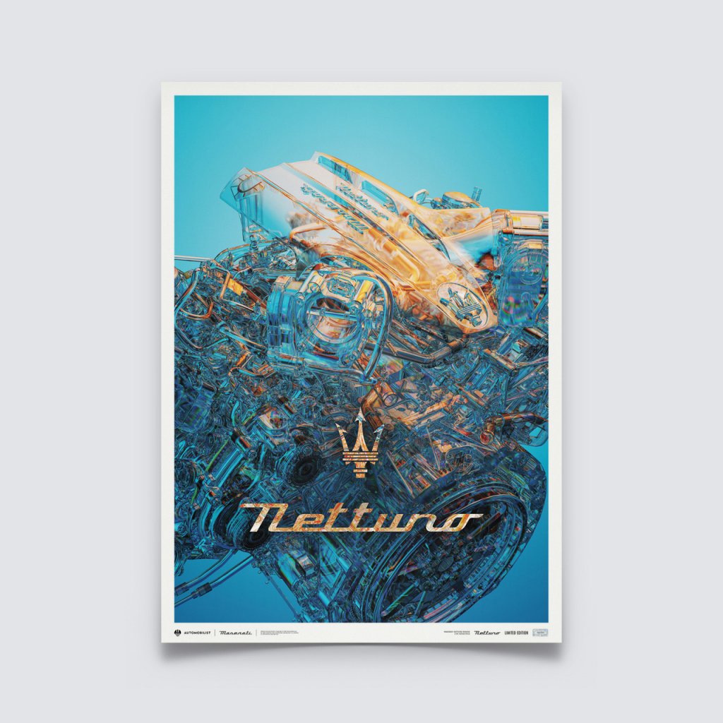 Posters | Maserati Nettuno - Engine - Live Audacious | Limited Edition