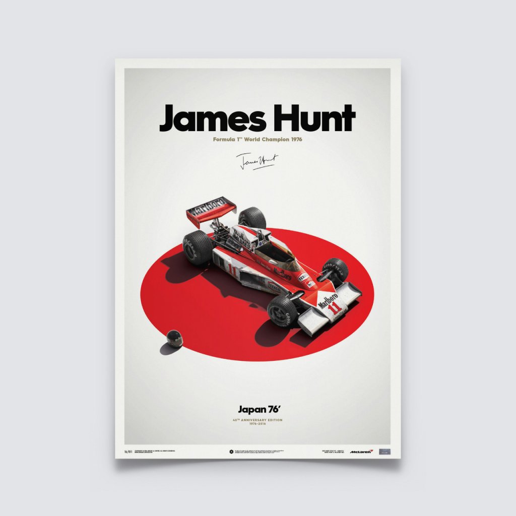 Posters | McLaren M23 - James Hunt - Japan - Japanese GP - 1976 | Limited Edition