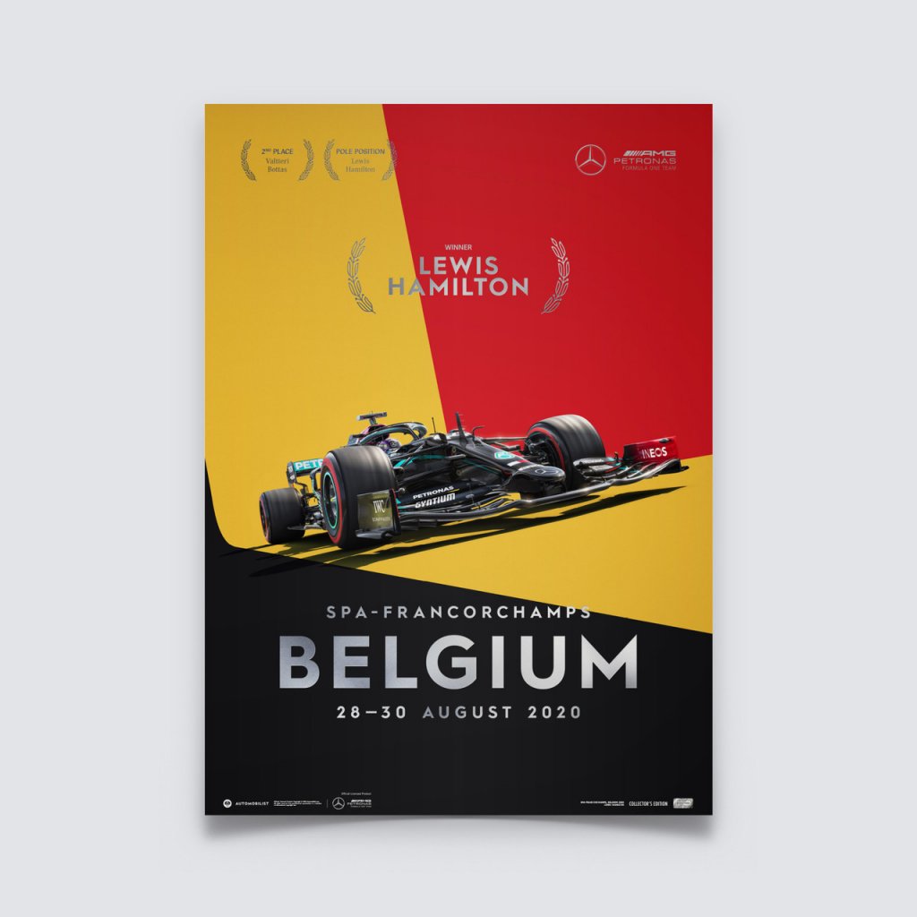 Posters | Mercedes-AMG Petronas F1 Team - Lewis Hamilton - Belgium - 2020 | Collector's Edition