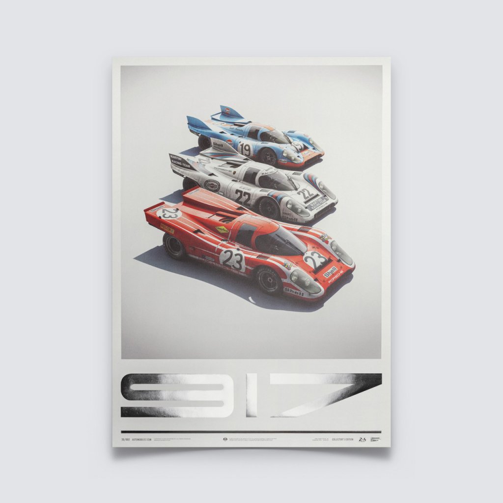 Posters | Porsche 917 - Salzburg & Martini & Gulf - 24h Le Mans | Collector's Edition