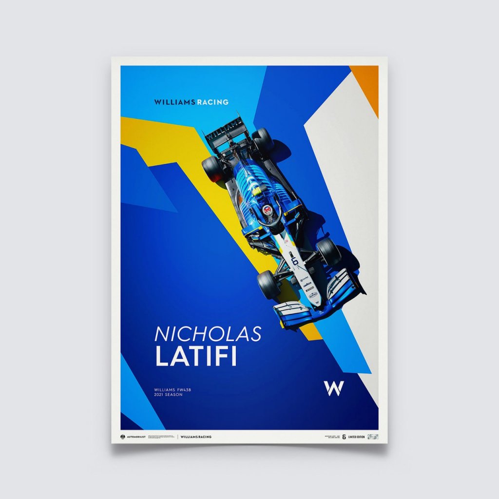 Posters | Williams Racing - Nicholas Latifi - 2021 | Limited Edition