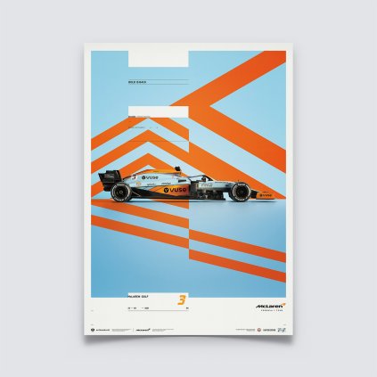 Posters | McLaren x Gulf - Daniel Ricciardo - 2021 - Edition 2 | Limited Edition