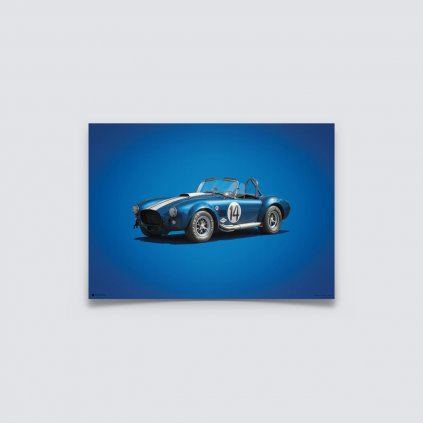 Posters | Shelby-Ford AC Cobra Mk III - Colours of Speed - 1965 - Blue | Unlimited Edition