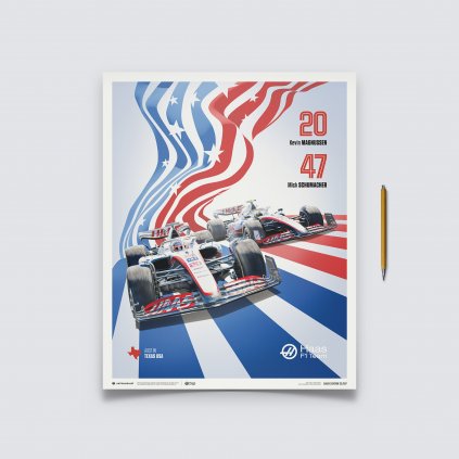 Posters | Haas F1 Team - United States Grand Prix - 2022, Classic Edition, 40 x 50 cm