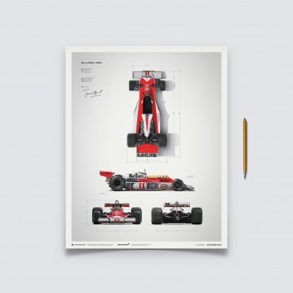 Posters | McLaren M23 - James Hunt - Blueprint - Japanese GP - 1976, Classic Edition, 40 x 50 cm