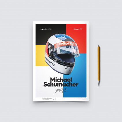Posters | Michael Schumacher - Helmet - 1991, Mini Edition, 21 x 30 cm