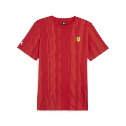 Ferrari Race AOP pánské tričko červené