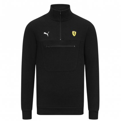 Scuderia Ferrari unisex mikina na zip 1 black