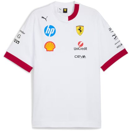 Ferrari F1 2025 oversized tricko bile front