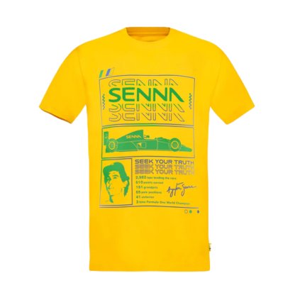 Ayrton Senna pánské tričko Race žluté