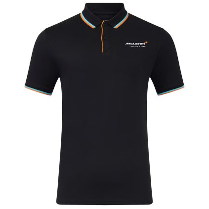 McLaren F1 2025 pánské polo tričko Core Essentials černé 01