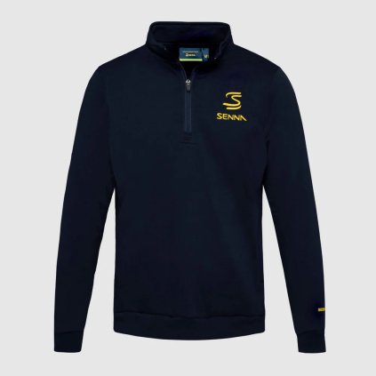 SENNA LEGACY FLEECE 1 4 ZIP MENS ASLE03002NVY FRONT GBG 11zon
