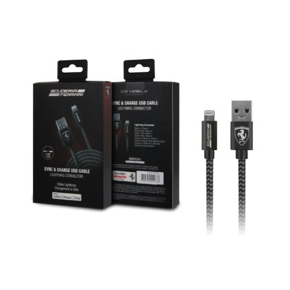Scuderia Ferrari nabíjecí kabel iPhone USB C černý