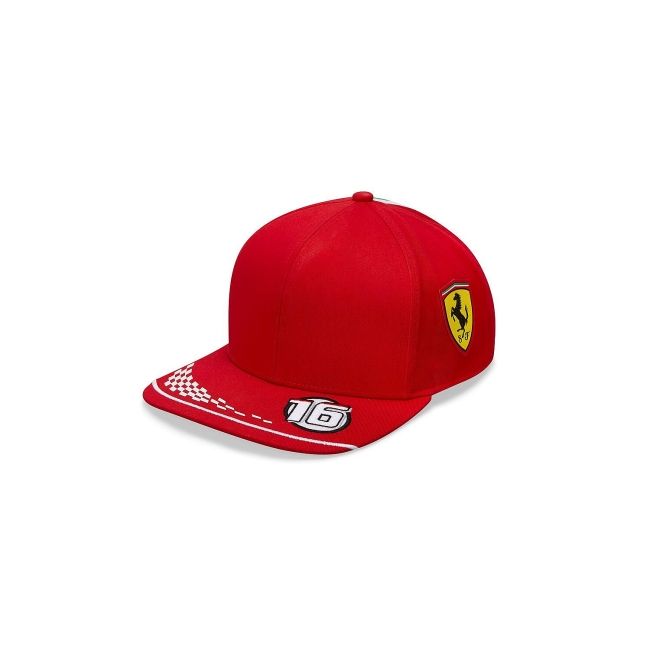 Ferrari kšiltovka Leclerc team červená