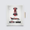 Posters | McLaren M23 - James Hunt - Blueprint - Japanese GP - 1976, Classic Edition, 40 x 50 cm