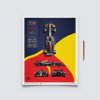 Posters | Oracle Red Bull Racing - RB18 - Blueprint - 2022, Classic Edition, 40 x 50 cm
