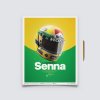 Posters | McLaren MP4/4 - Ayrton Senna - Helmet - San Marino GP - 1988, Classic Edition, 40 x 50 cm