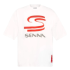 Ayrton Senna pánské tričko Oversize Graphic bílé (1)