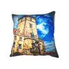 PHOENIX Dekorační plyšový POVLAK na polštář s motivy Prahy 40cm×40cm