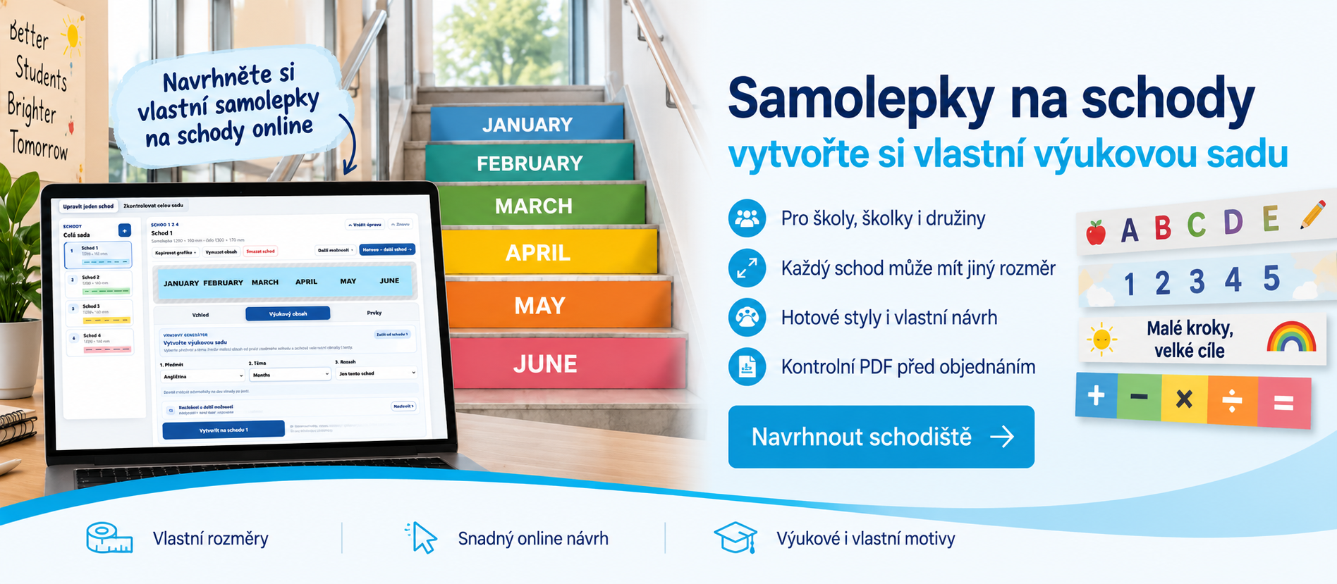 Samolepky na schody návrhář