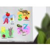 Anglická abeceda se zvířaty – výukové nástěnné samolepky pro školy a školky (A–Z)