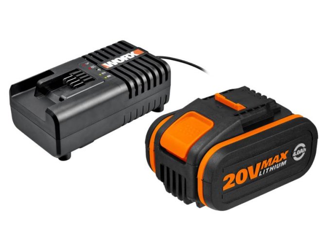 WA3604 - Akumulátor 20V, 4Ah + nabíječka 20V, 2A