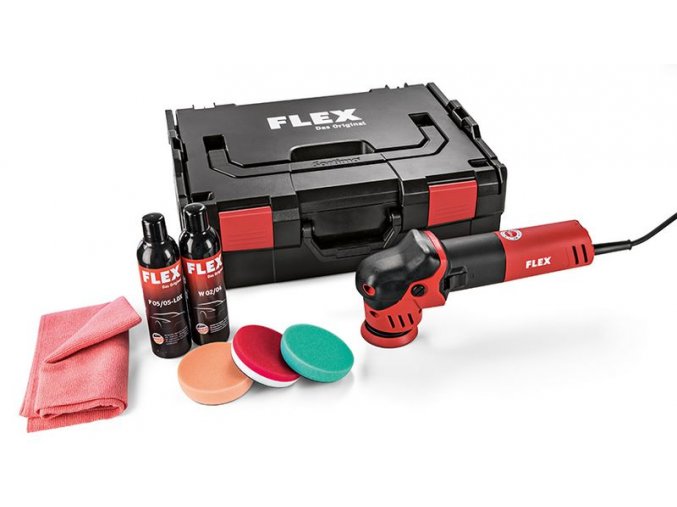 XFE 7-12 80 P-Set Excentrická leštička na malé plochy  + Sleva 10% na produkty FLEX + 3 roky záruka + Příslušenství a kufr v ceně