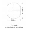 Děrovací nástroj Ø 22,5 zploštění na 18,5mm